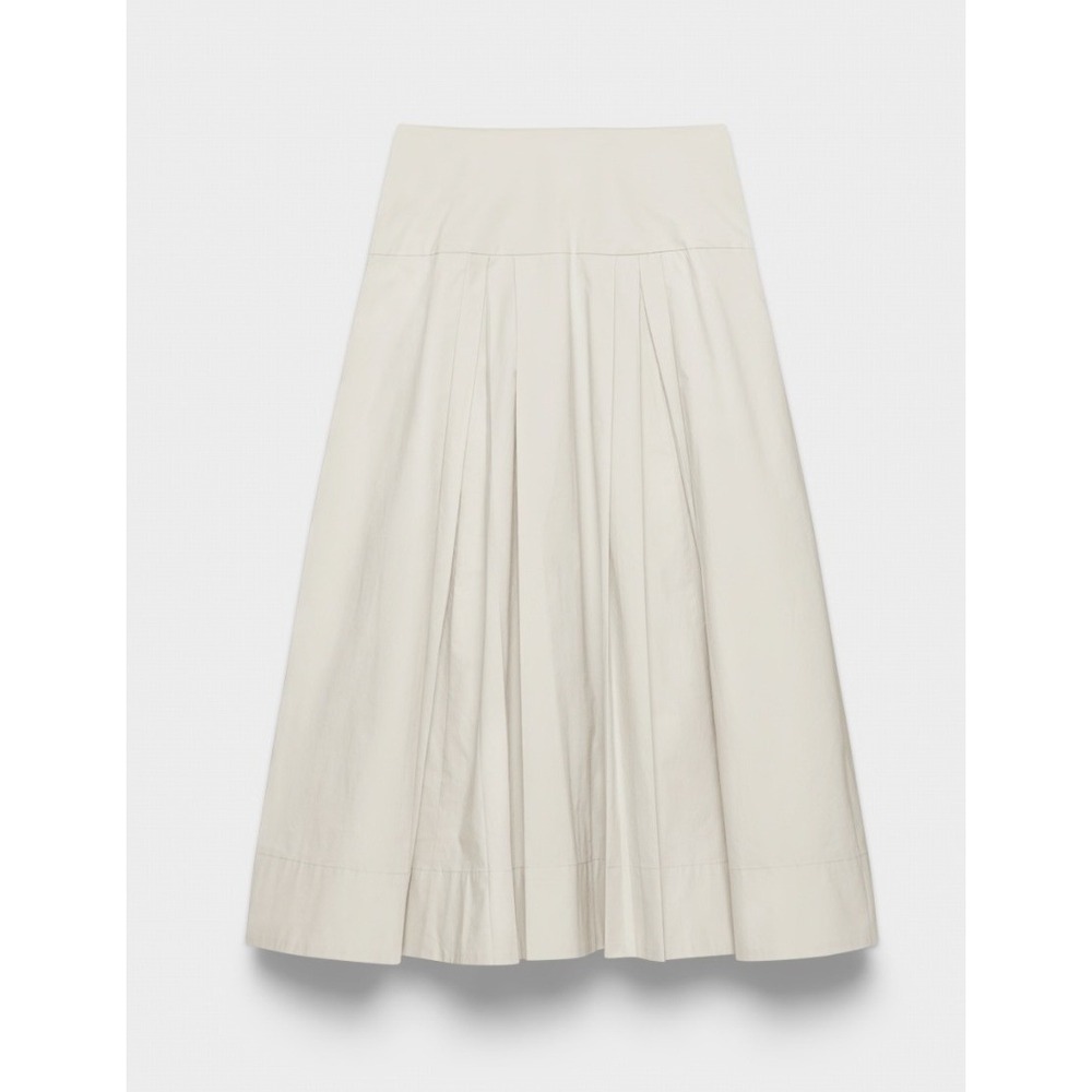 Babaton Chandelier Skirt Women 0 Matte Pearl New Pleated Midi A-Line Aritzia - Picture 1 of 10